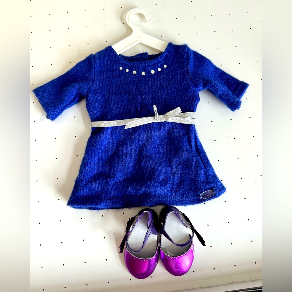 American Girl Doll Dress and shoes